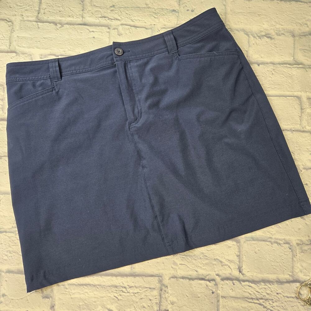 Eddie Bauer Navy Adventurer 2.0 Skort Golf Activewear Gorpcore Stretch sz 14